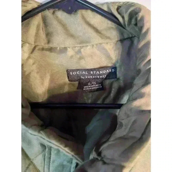 Social Standard by Sanctuary Green Quilted Jacket XL - Picture 2 of 11